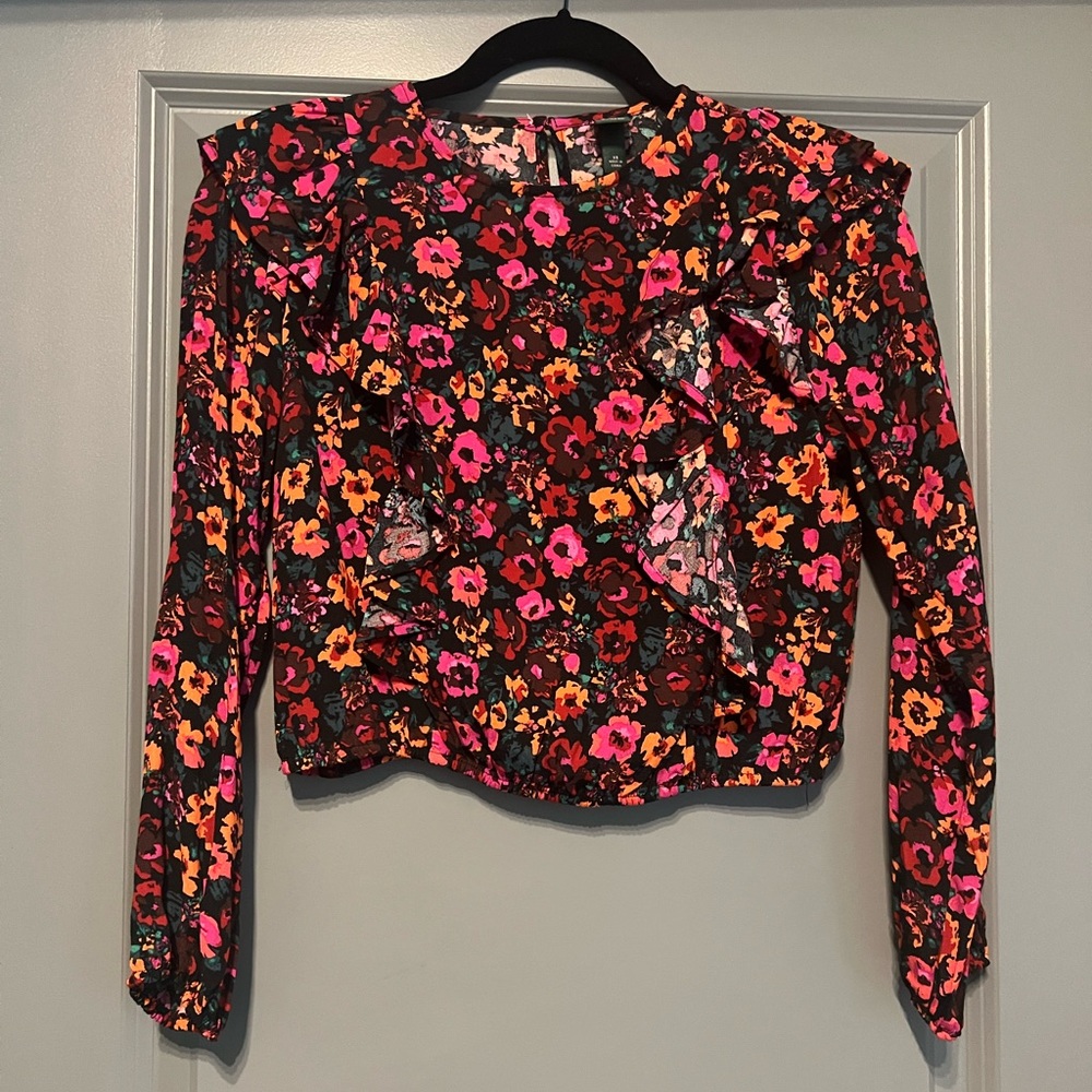 Brand new Womens colorful floral long sleeve blouse